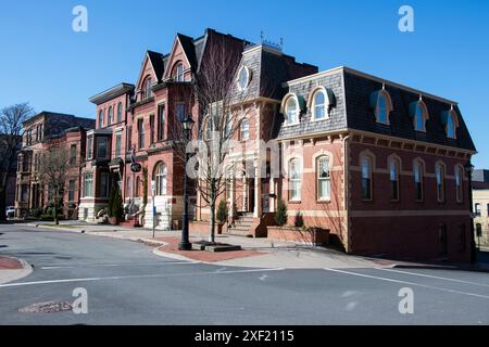 Immeuble d'appartements au centre-ville de Saint John, Nouveau-Brunswick, Canada Banque D'Images