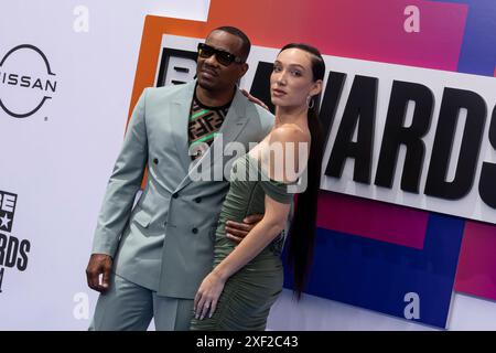 Los Angeles, États-Unis. 30 juin 2024. Duane Martin et Ashley Jones assistent aux arrivées des « BET Awards » 2024 au Peacock Theater de Los Angeles, CA, le 30 juin 2024. (Photo de Corine Solberg/Sipa USA) crédit : Sipa USA/Alamy Live News Banque D'Images