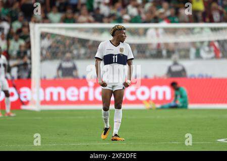 Glendale, États-Unis. 30 juin 2024. SAO PAULO, BRÉSIL - JUIN 30 : Kevin Rodríguez de l'Équateur réagit lors d'un match entre le Mexique et l'Équateur dans le cadre du groupe B de CONMEBOL Copa America 2024 au State Farm Stadium le 30 juin 2024 à Glendale, États-Unis. (Photo par Alejandro Salazar/PxImages) crédit : Px images/Alamy Live News Banque D'Images