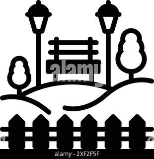 Icône pour jardin, garth Illustration de Vecteur