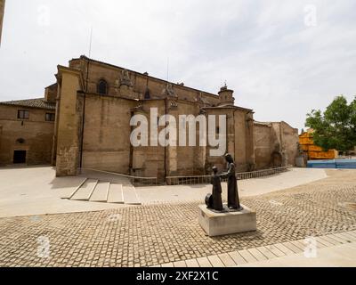 Cathédrale de Barbastro Huesca. Somontano Huesca. Cathédrale Santa María de la Asunción de Barbastro. Cathédrale gothique Banque D'Images