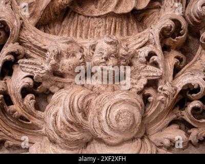 Cathédrale de Barbastro Huesca. Somontano Huesca. Cathédrale Santa María de la Asunción de Barbastro. Cathédrale gothique Banque D'Images