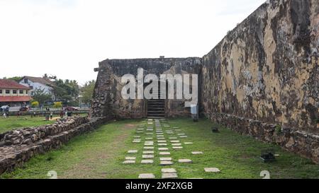 Ruine forteresse de Galle Fort hollandais, construit en 1588 par les Portugais, Galle, Sri Lanka Banque D'Images
