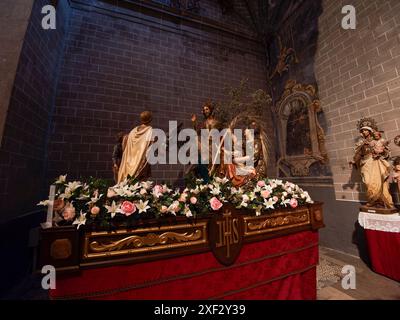 Cathédrale de Barbastro Huesca. Somontano Huesca. Cathédrale Santa María de la Asunción de Barbastro. Cathédrale gothique Banque D'Images