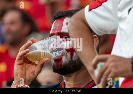 Supporters (Géorgie) lors du match UEFA Euro Allemagne 2024 entre Espagne 4-1 Géorgie au stade de Cologne le 30 juin 2024 à Cologne, Allemagne. Crédit : Maurizio Borsari/AFLO/Alamy Live News Banque D'Images