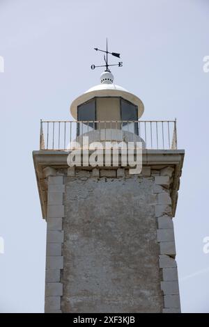 Phare de travail, Fiscardo, Céphalonie Grèce Banque D'Images