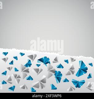 Arrière-plan origami. Le papier est transformé en papillons. Illustration de Vecteur