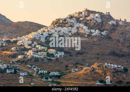 Chora, la ville principale de l'île de Serifos. Grèce Banque D'Images