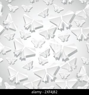 Arrière-plan origami. Le papier est transformé en papillons. Illustration de Vecteur