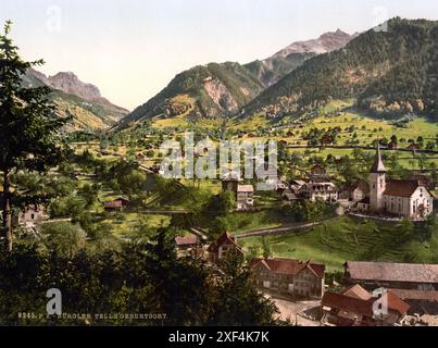 Burglen, raconte Geburtsort, Vierwaldstaettersee, Schweiz / , le lieu de naissance de Tell, Lake Lucerne, Switzerland, Historisch, digital restaurierte Reproduktion von einer Vorlage aus dem 19. Jahrhundert, date du dossier non précisée Banque D'Images