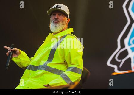 Le groupe américain Limp Bizkit joue au festival Copenhague 2024. Crédit : Andrea Pinna Banque D'Images