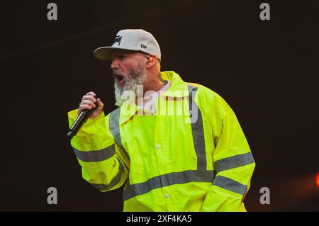 Le groupe américain Limp Bizkit joue au festival Copenhague 2024. Crédit : Andrea Pinna Banque D'Images