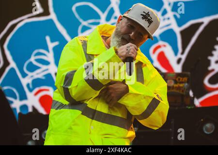 Le groupe américain Limp Bizkit joue au festival Copenhague 2024. Crédit : Andrea Pinna Banque D'Images