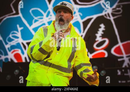 Le groupe américain Limp Bizkit joue au festival Copenhague 2024. Crédit : Andrea Pinna Banque D'Images