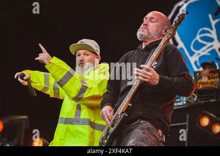 Le groupe américain Limp Bizkit joue au festival Copenhague 2024. Crédit : Andrea Pinna Banque D'Images