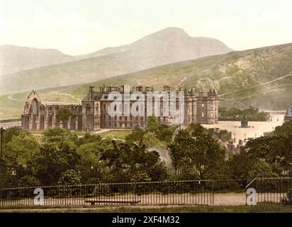 Holyrood Palace, Edinburgh, Schottland / , Écosse , Historisch, Digital restaurierte Reproduktion von einer Vorlage aus dem 19. Jahrhundert, date du dossier non précisée Banque D'Images