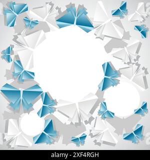 Arrière-plan origami. Le papier est transformé en papillons. Illustration de Vecteur
