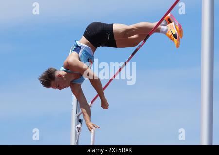 Angers, France. 30 juin 2024. Thibaut collet, voûte à la perche masculine lors des Championnats de France d'athlétisme 2024 le 30 juin 2024 au stade du Lac de Maine à Angers, France - photo Laurent Lairys/DPPI crédit : DPPI Media/Alamy Live News Banque D'Images