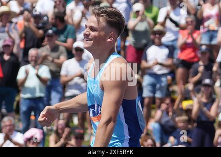 Angers, France. 30 juin 2024. Thibaut collet, voûte à la perche masculine lors des Championnats de France d'athlétisme 2024 le 30 juin 2024 au stade du Lac de Maine à Angers, France - photo Laurent Lairys/DPPI crédit : DPPI Media/Alamy Live News Banque D'Images