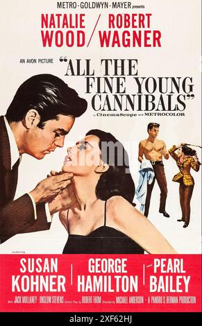 BELLE affiche des JEUNES CANNIBALES pour le film MGM 1960 avec Natalie Wood et Robert Wagner Banque D'Images