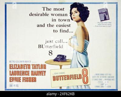 BUTTERFIELD 8 affiche pour le film MGM 1960 avec Elizabeth Taylor Banque D'Images