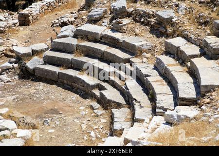 Le théâtre dans l'ancienne ville d'Amos près de Turunc en Turquie Banque D'Images