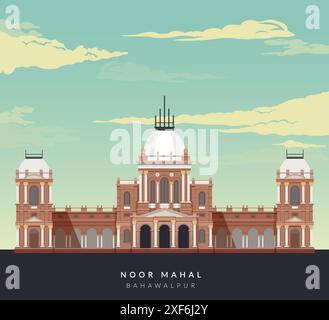 Noor Mahal - Bahawalpur - illustration en fichier EPS 10 Illustration de Vecteur