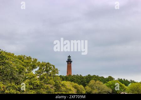 Phare de Currituck Beach construit en 1875 sur l'île de Corolla à Outer Banks, Caroline du Nord Banque D'Images