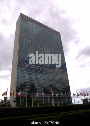 Vue d'ensemble du complexe des Nations Unies à New York. Banque D'Images