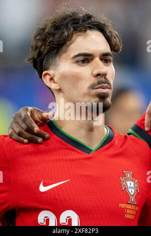 Francfort-sur-le-main, Allemagne. 02 juillet 2024. Vitinha du Portugal lors du match de l'UEFA EURO Round of 16 2024 entre le Portugal et la Slovénie au Frankfurt Arena de Francfort-sur-le-main, Allemagne, le 1er juillet 2024 (photo Andrew SURMA/ Credit : Sipa USA/Alamy Live News Banque D'Images