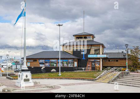 Le bureau d'information touristique d'Ushuaia, Argentine, le mercredi 15 novembre 2023. Photo : David Rowland / One-Image.com Banque D'Images