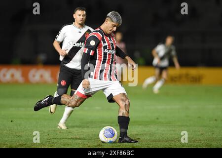 Rio de Janeiro, Brésil, 26 juin 2024. Match de football entre les équipes de Vasco vs São Paulo, pour le championnat brésilien, à la São Januário STA Banque D'Images