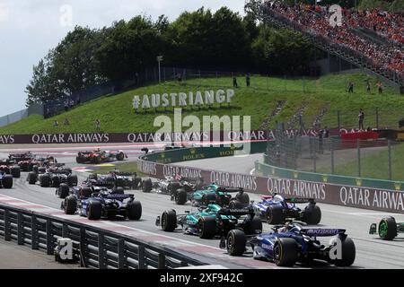 Spielberg, Autriche. 30 juin 2024. Départ du Grand Prix de F1 d'Autriche au Red Bull Ring le 30 juin 2024 à Spielberg, Autriche. (Photo de HOCH Zwei) crédit : dpa/Alamy Live News Banque D'Images