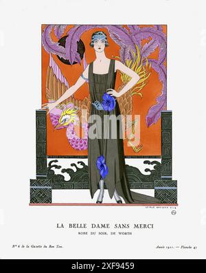 BARBIER George la belle Dame sans Merci Gazette du bon ton 1921 Banque D'Images