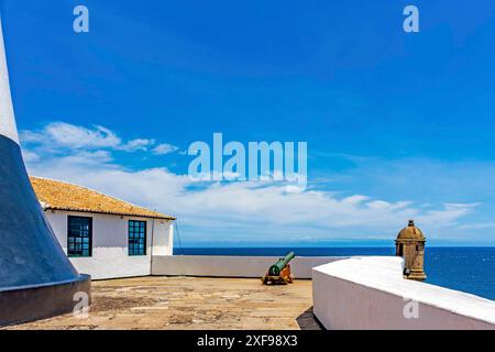 A l'intérieur du célèbre phare de Barra sur le front de mer de la ville de Salvador à Bahia, phare de Barra, Salvador, Bahia, Brésil Banque D'Images