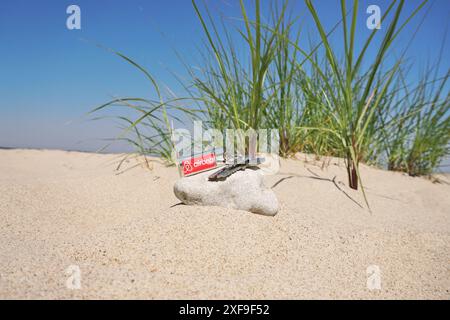 Airbnb Key plage de la mer Baltique en Allemagne Banque D'Images