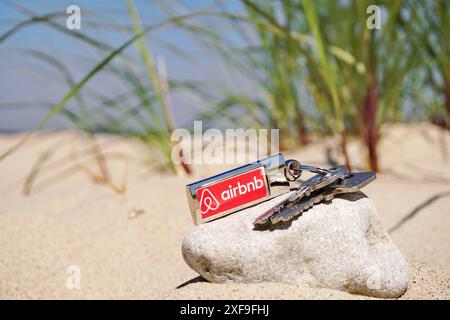 Airbnb Key plage de la mer Baltique en Allemagne Banque D'Images