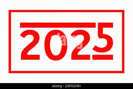 Bonne année 2025, motif festif sur fond de couleur pour carte d'invitation, joyeux Noël, bonne année 2025, cartes de voeux Illustration de Vecteur