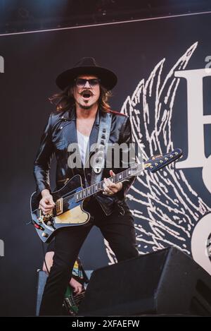 Le groupe américain de blues hard rock Rival sons s'est produit au Danish Copenhagen Festival 2024. Crédit : Andrea Pinna Banque D'Images