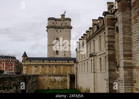 Donjon et Château de Vincennes, Paris, France. Banque D'Images