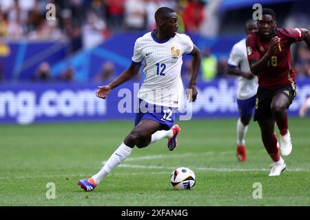 Dusseldorf, Allemagne. 01 juillet 2024. Randal Kolo Muani, de France, en action lors de la manche de l'Euro 2024 de l'UEFA 16 du match de football entre la France et la Belgique à l'Arena Dusseldorf le 1er juillet 2024 à Dusseldorf, Allemagne. Crédit : Marco Canoniero/Alamy Live News Banque D'Images