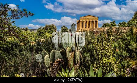 Géographie / voyage, Italie, Sicile, Agrigente, temple de Concordia, INFORMATIONS-AUTORISATION-DROITS-SUPPLÉMENTAIRES-NON-DISPONIBLES Banque D'Images