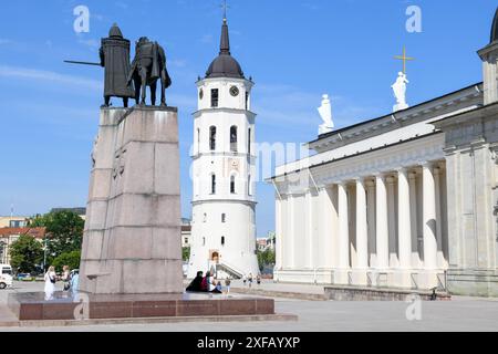 Vilnius, Lituanie - 26 mai 2024 : vue de la cathédrale de Vilnius en Lituanie Banque D'Images