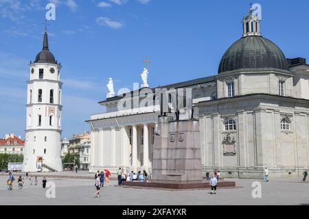 Vilnius, Lituanie - 26 mai 2024 : vue de la cathédrale de Vilnius en Lituanie Banque D'Images