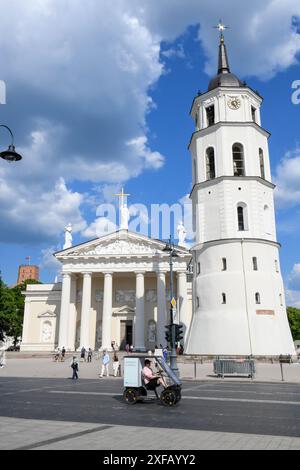 Vilnius, Lituanie - 26 mai 2024 : vue de la cathédrale de Vilnius en Lituanie Banque D'Images