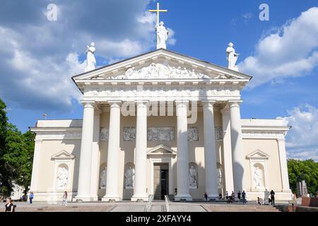 Vilnius, Lituanie - 26 mai 2024 : vue de la cathédrale de Vilnius en Lituanie Banque D'Images