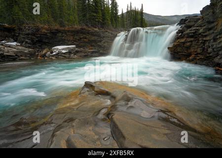 Géographie / voyage, Canada, Alberta, Kananaskis, Sheep River Falls, parc provincial Sheep River, DROITS SUPPLÉMENTAIRES-AUTORISATION-INFO-NON-DISPONIBLE Banque D'Images