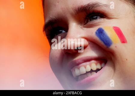 Munich, Allemagne. 02 juillet 2024. Les supporters des pays-Bas lors du match de football Euro 2024 entre la Roumanie et les pays-Bas au Munich Football Arena, Munich, Allemagne - 2 juillet 2024. Sport - Soccer . (Photo de Spada/LaPresse) crédit : LaPresse/Alamy Live News Banque D'Images
