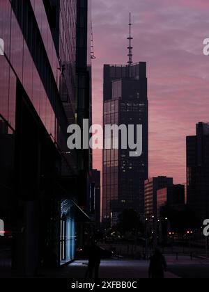 Bâtiments dans le centre de Varsovie, Pologne. Banque D'Images