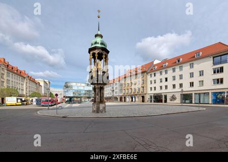 Magdeburg Chevalier, Alter Markt, Magdebourg, Saxe Anhalt, Allemagne Banque D'Images